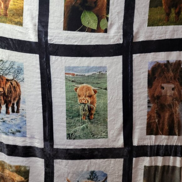 Highland Cow Blanket 9 Custom Photo Throw Blanket - Picture 14 of 15